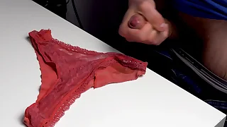 I stole my stepsister's dirty panties and secretly masturbated on them, staining them in my sperm.